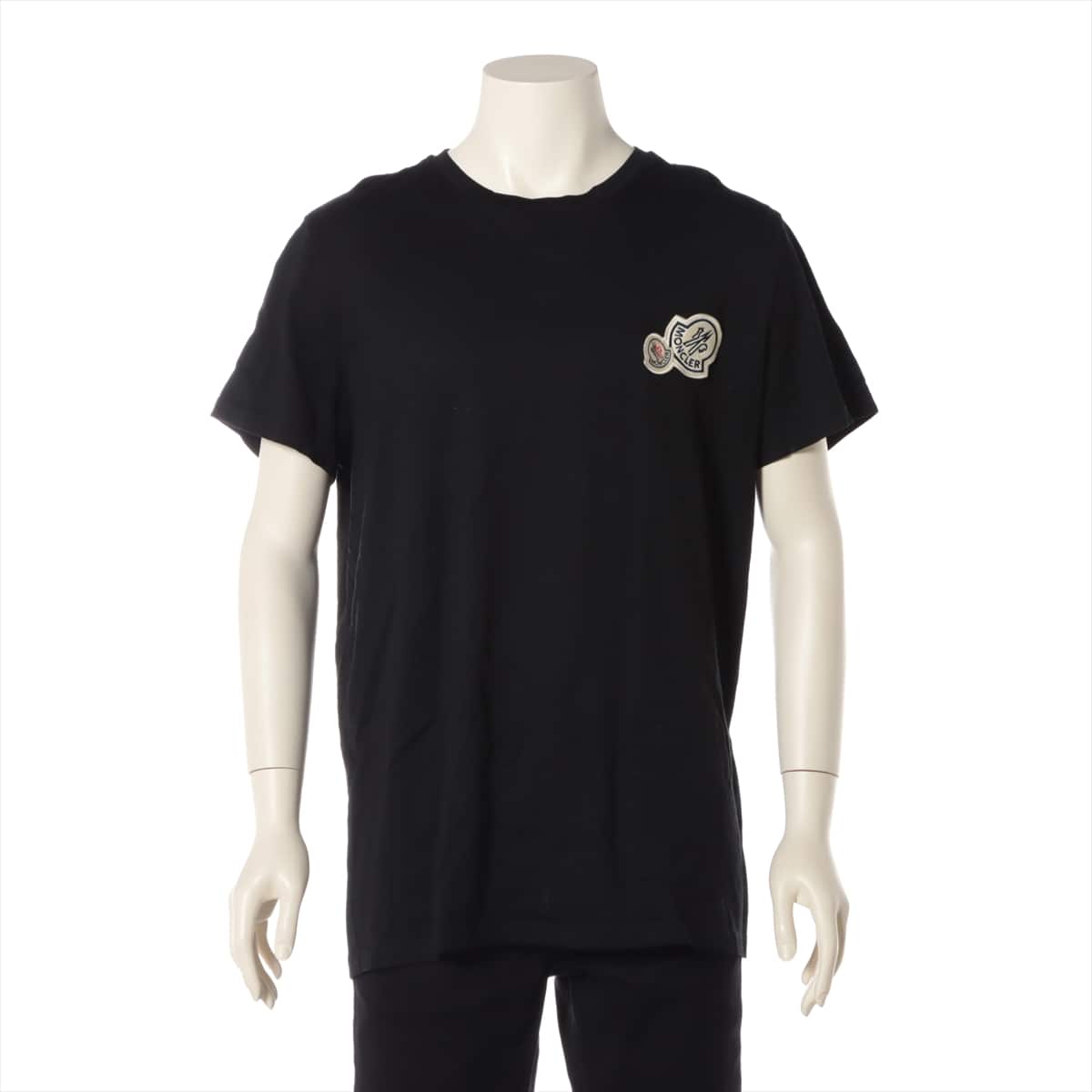 Moncler 21 years Cotton T-shirt XL Men's Black  H10918C00057 Patches