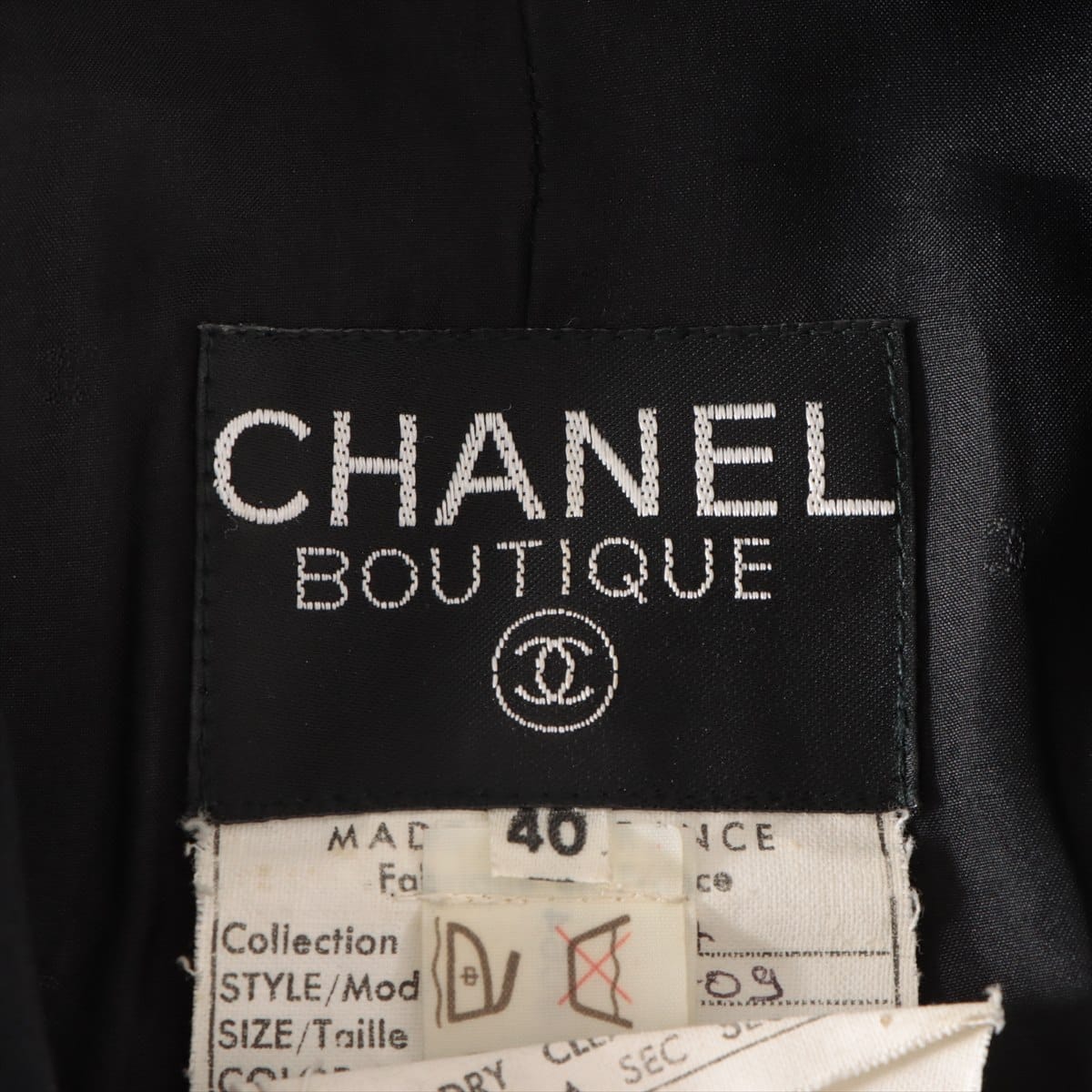 Chanel Wool Setup 40 Ladies' Black  elephant button