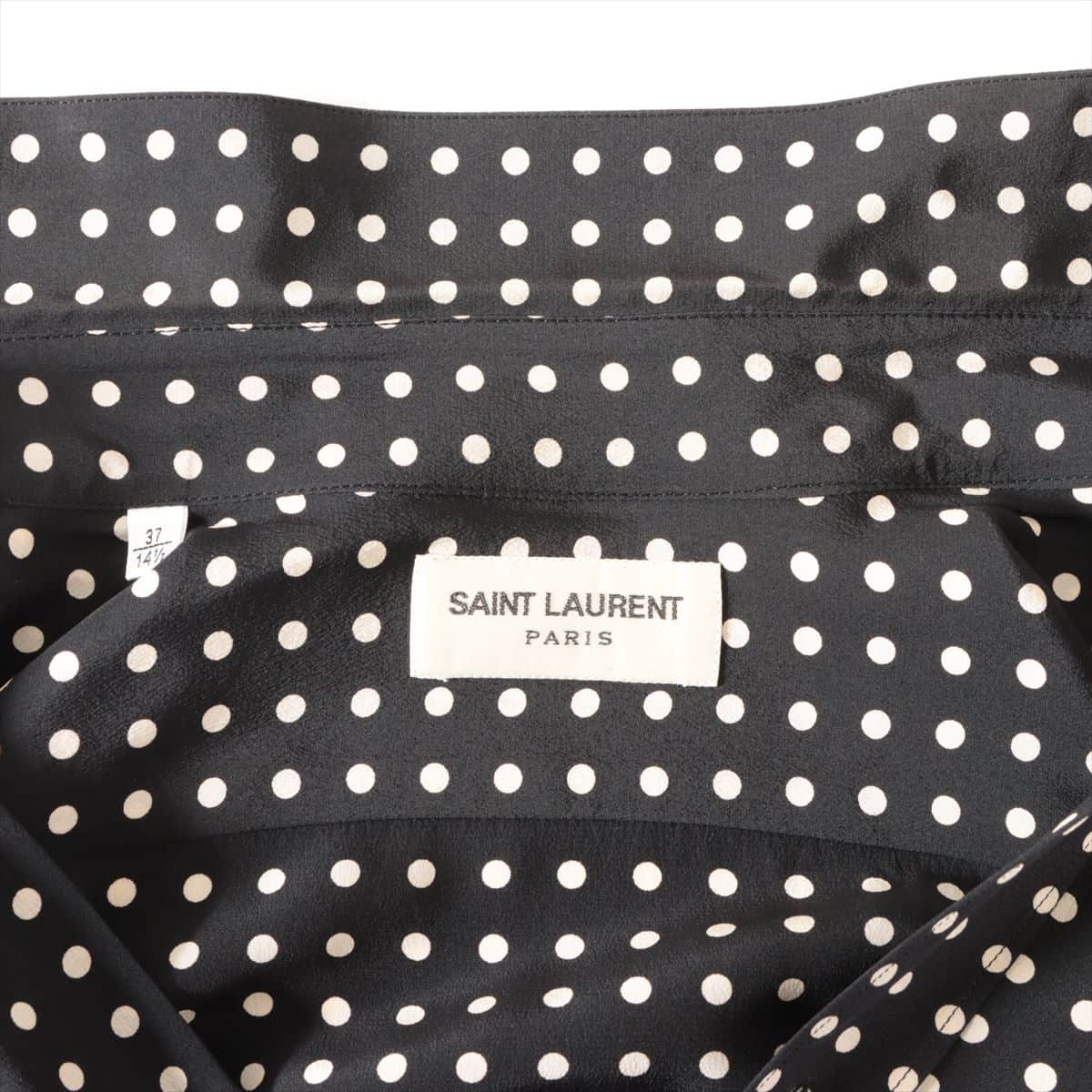 Saint Laurent 14 years Silk Shirt 37 Ladies' Black  Dot pattern
