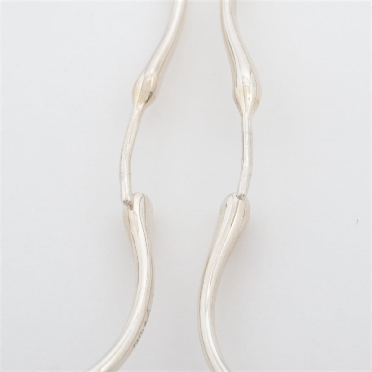 Tiffany Open Heart Hoop Earrings 925 9.4g Silver