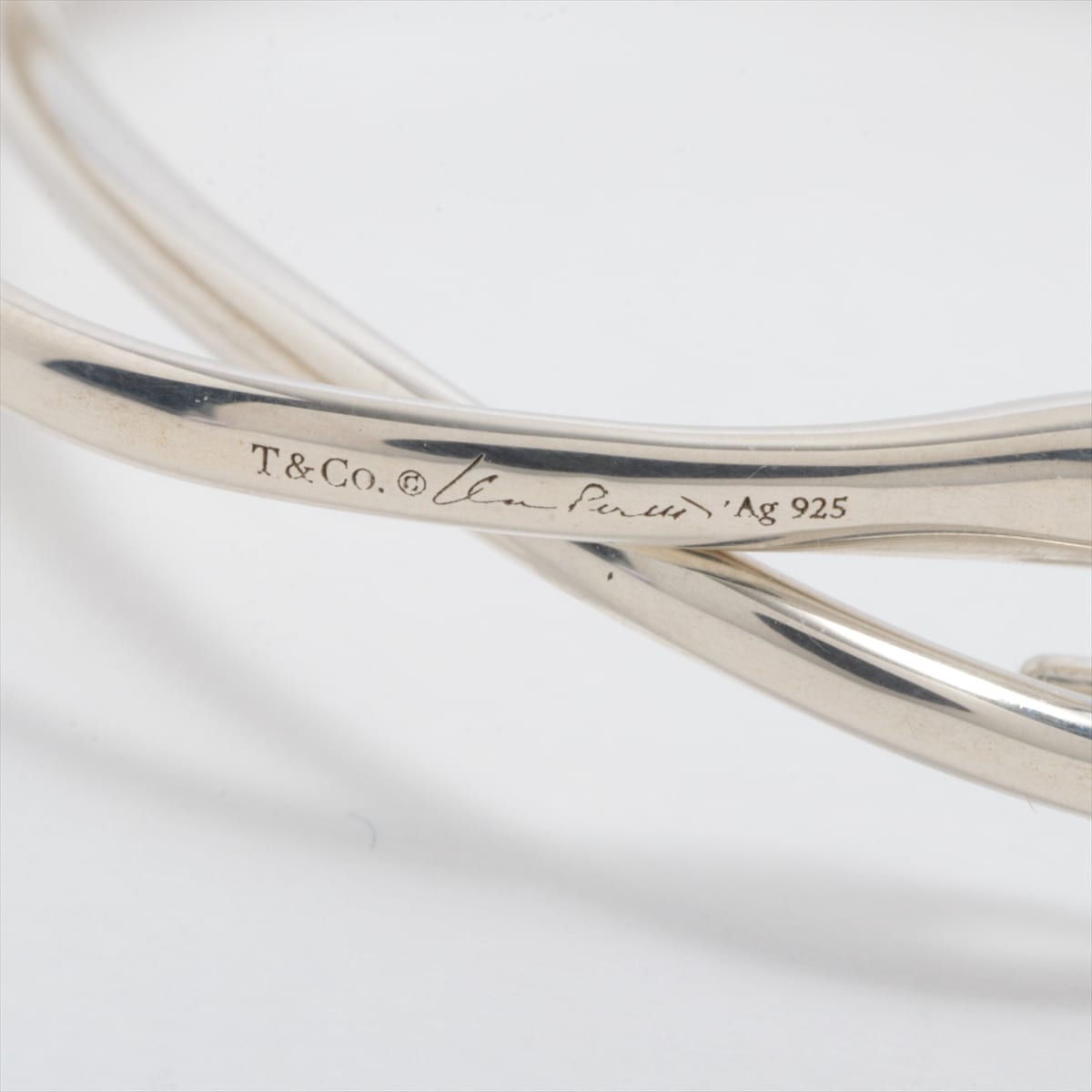 Tiffany Open Heart Hoop Earrings 925 9.4g Silver