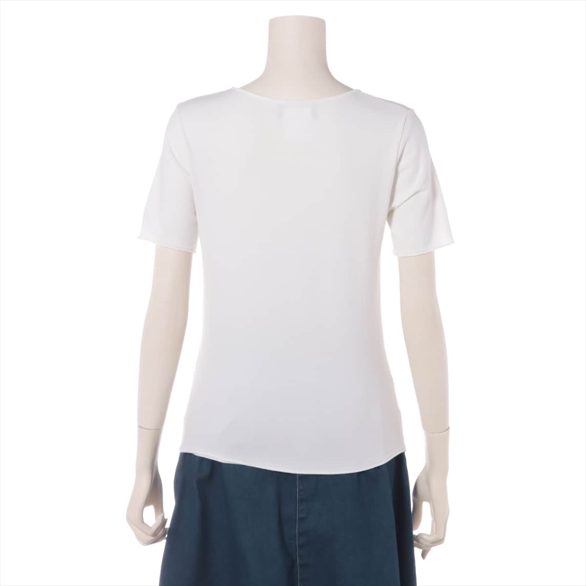 Chanel P43 Rayon * Naylon T-shirt 38 Ladies' White  Coco Mark
