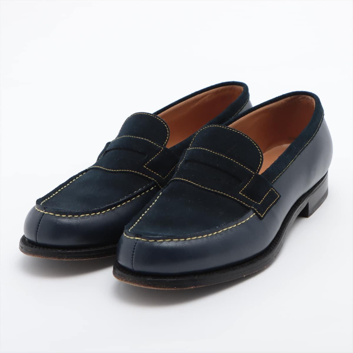 J. M. Weston Suede & leather Loafer 5D Ladies' Navy blue