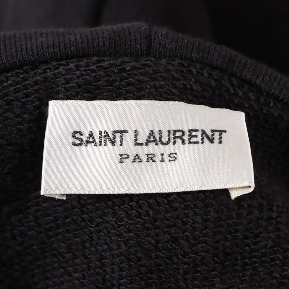Saint Laurent Paris 19-year Cotton Parker L Men's Black  464581