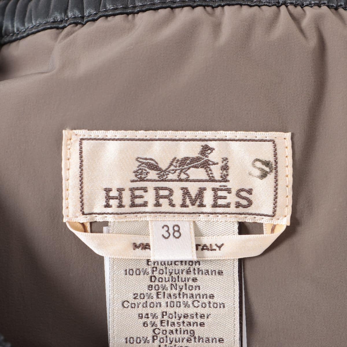 Hermès Polyester Pants 38 Ladies' Black  Sold goods Serie button