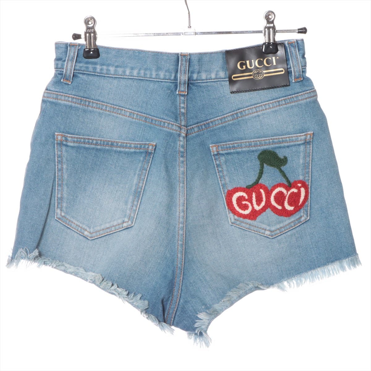 Gucci Cotton & polyurethane Short pants 26 Ladies' Blue  502779 cutoff