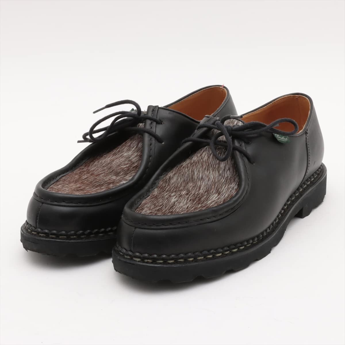 Paraboot Michaël Leather & unborn calf Leather shoes 43 1/2 Men's Black 715721 Tyrolean shoes