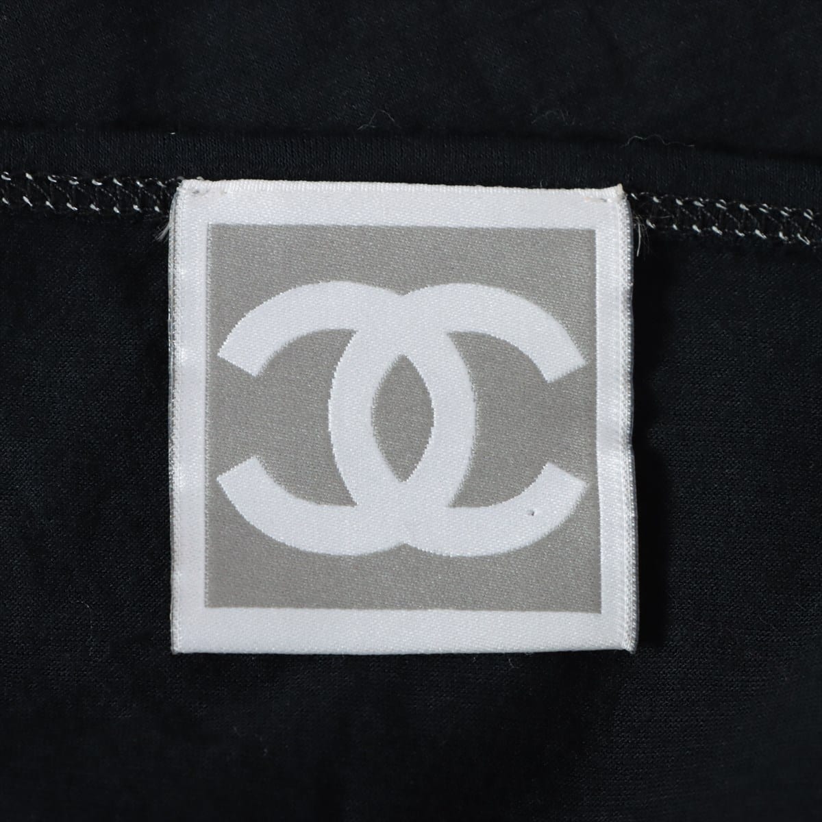 Chanel Sports Coco Mark 06P Cotton T-shirt 42 Ladies' Black