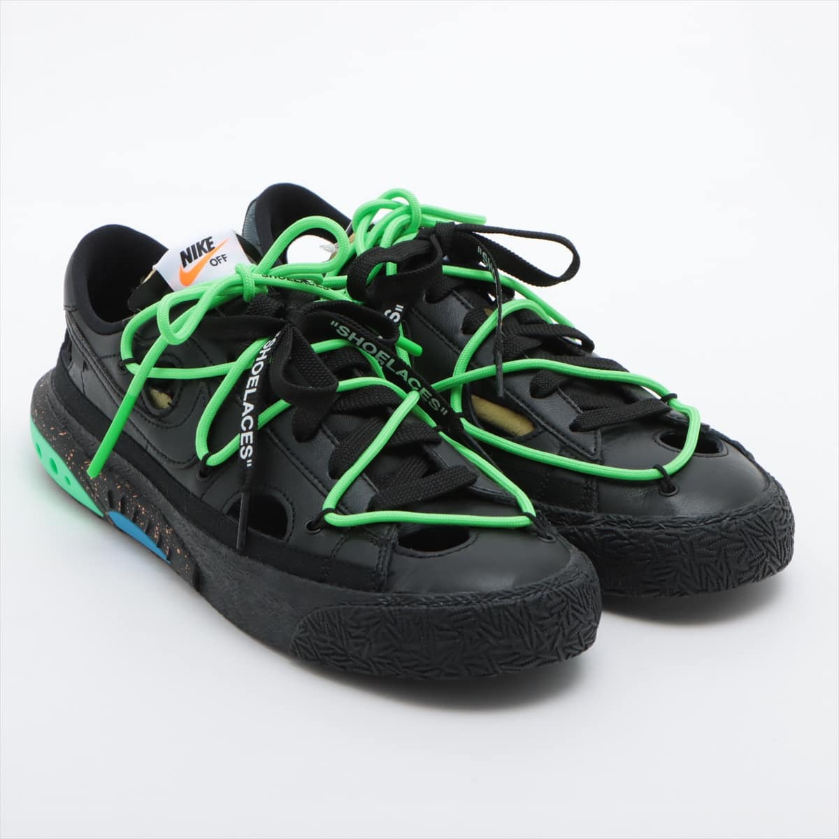 NIKE × OFF-WHITE Leather Sneakers 26.0cm Men's Black BLAZER LOW '77 DH7863-001
