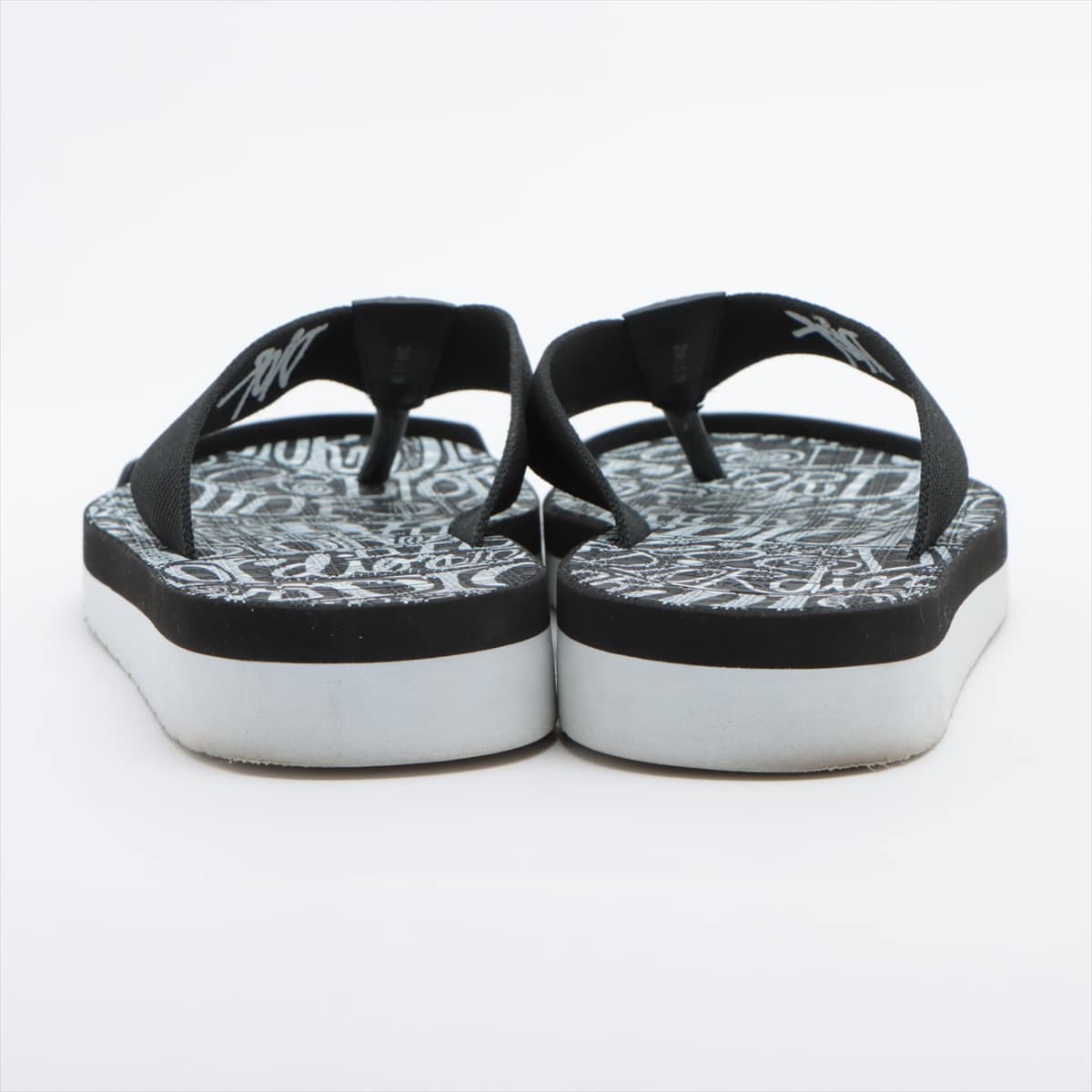 Dior x Sean Stussy Fabric Beach sandals 39 Men's Black × White