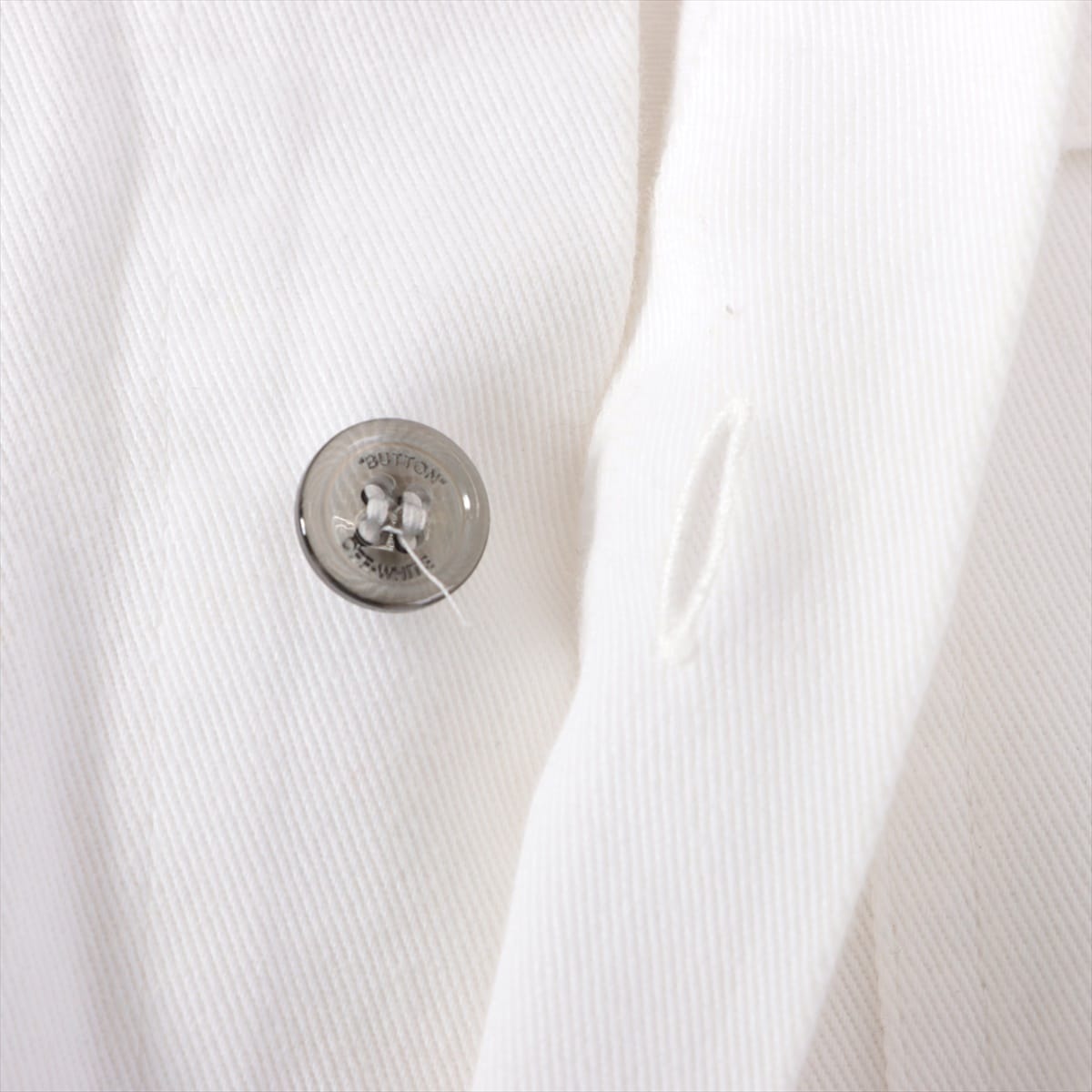 Off-White Cotton Denim jacket S Men's White  OMGA091F19D07023