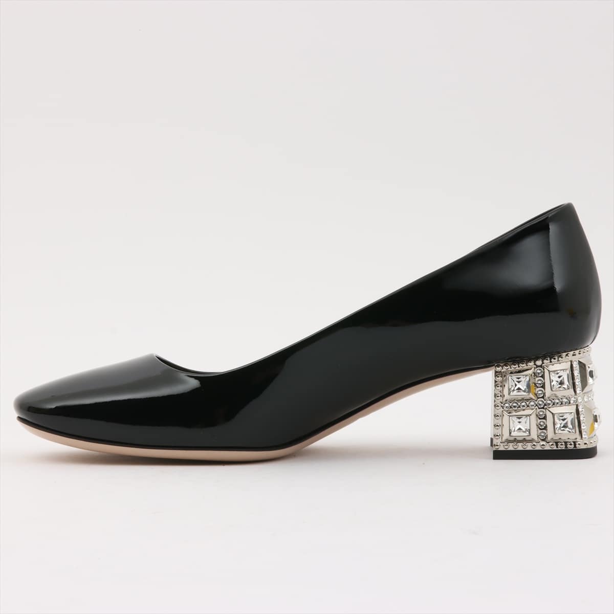 Miu Miu Patent leather Pumps 36 1/2 Ladies' Black Bijou heel