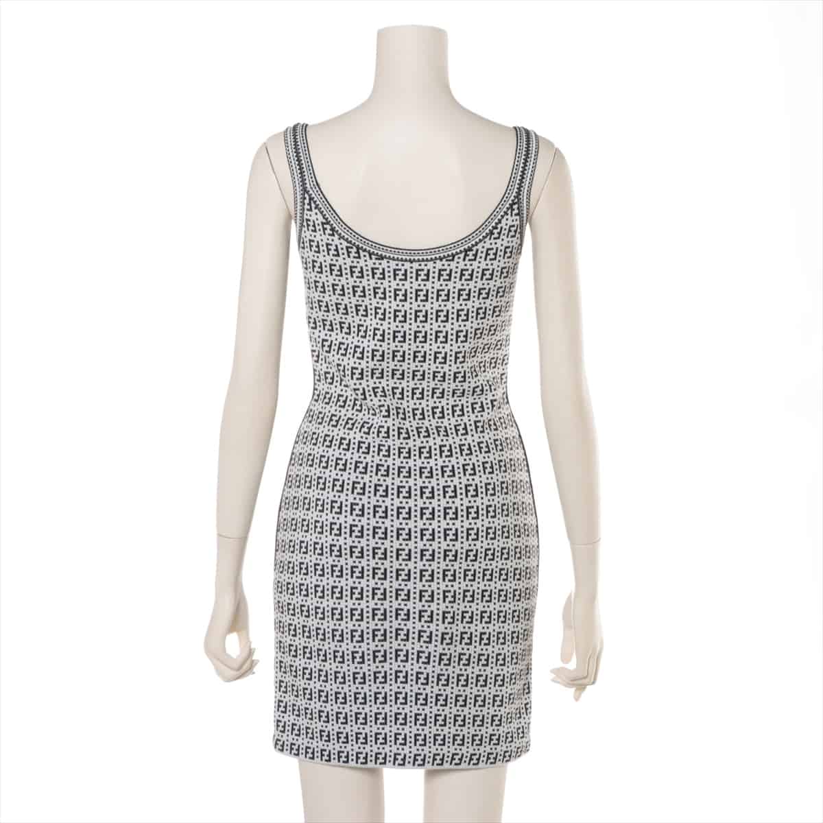 Fendi ZUCCa 20 years Polyester × Rayon Knit dress 38 Ladies' Black × White  FZD881