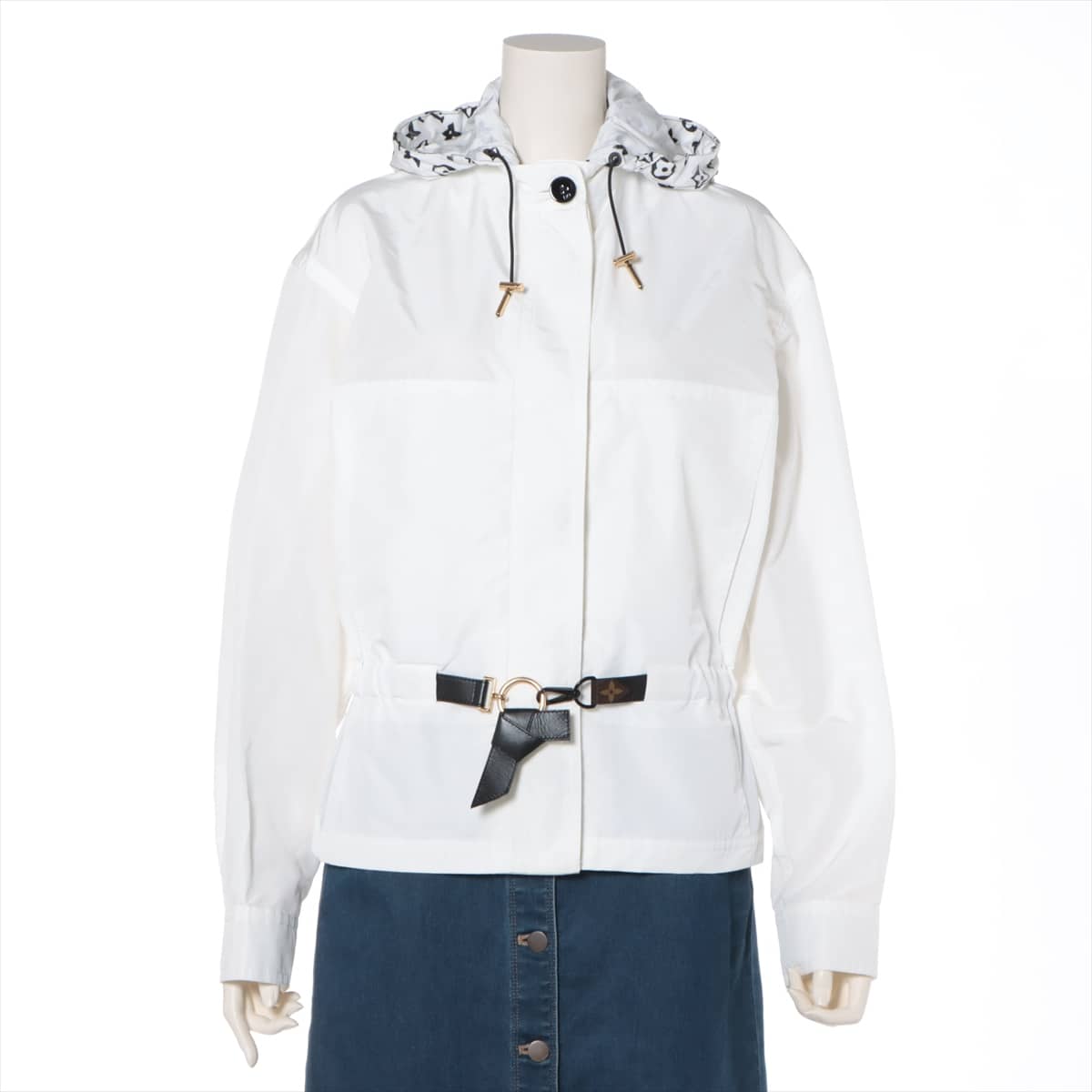 Louis Vuitton Cotton & nylon Mountain hoodie 36 Ladies' White  1A5TTM Monogram