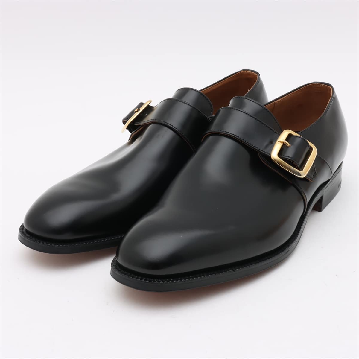 Church's Leather Dress shoes 85G Men's Black Westbury WESTBURY Monkstraps Last 73 Three cities