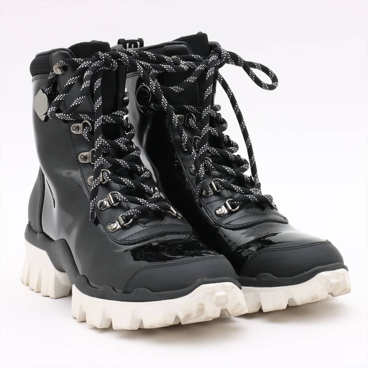 Moncler Genius 1952 19AW Leather × Rubber Boots 37 Ladies' Black HELIS STIVALE