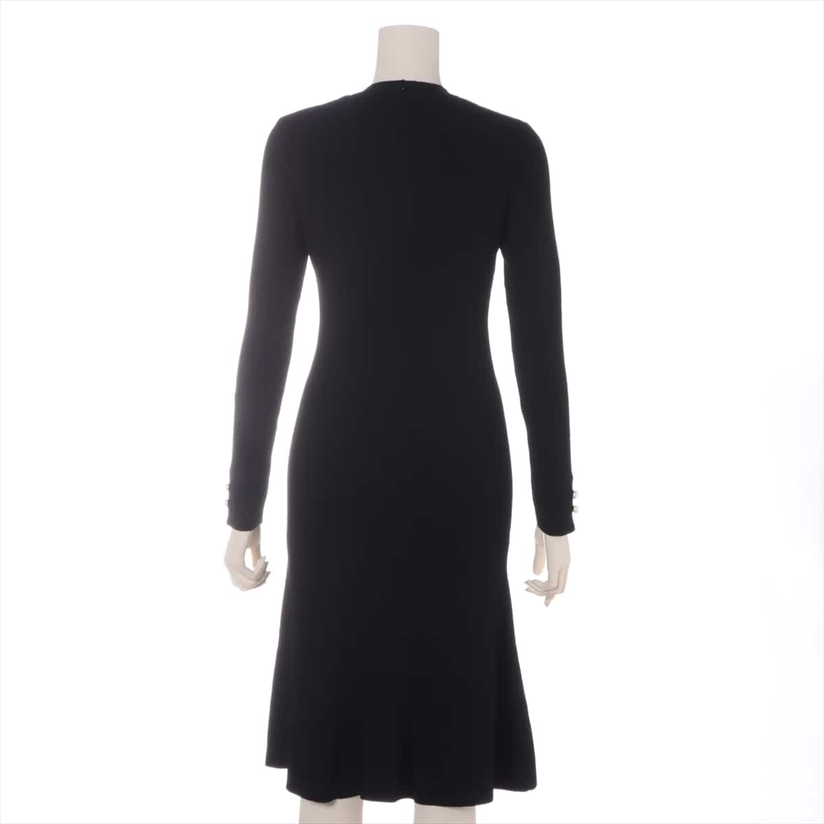 Fendi 17 years Polyester × Rayon Knit dress 42 Ladies' Black  Pearl