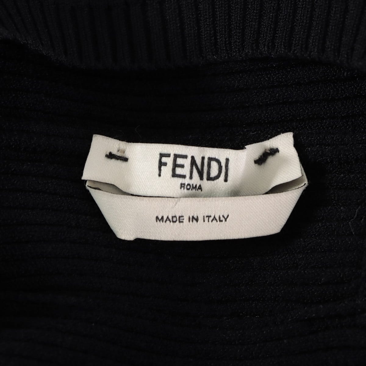 Fendi 17 years Polyester × Rayon Knit dress 42 Ladies' Black  Pearl