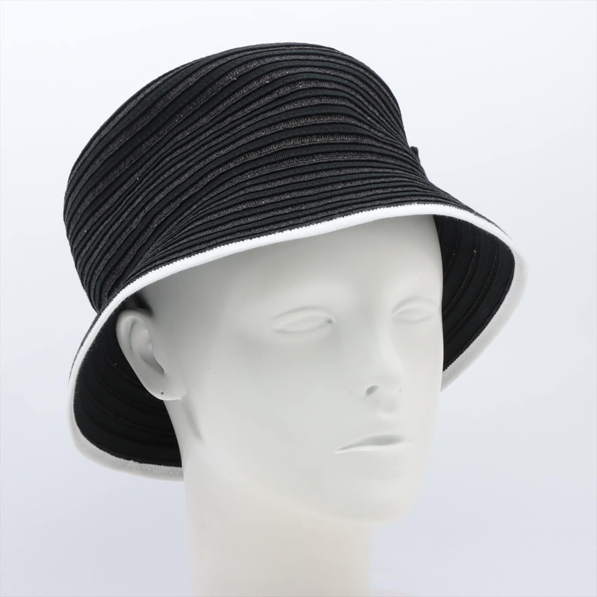 Chanel Coco Mark Hat Polyester Black