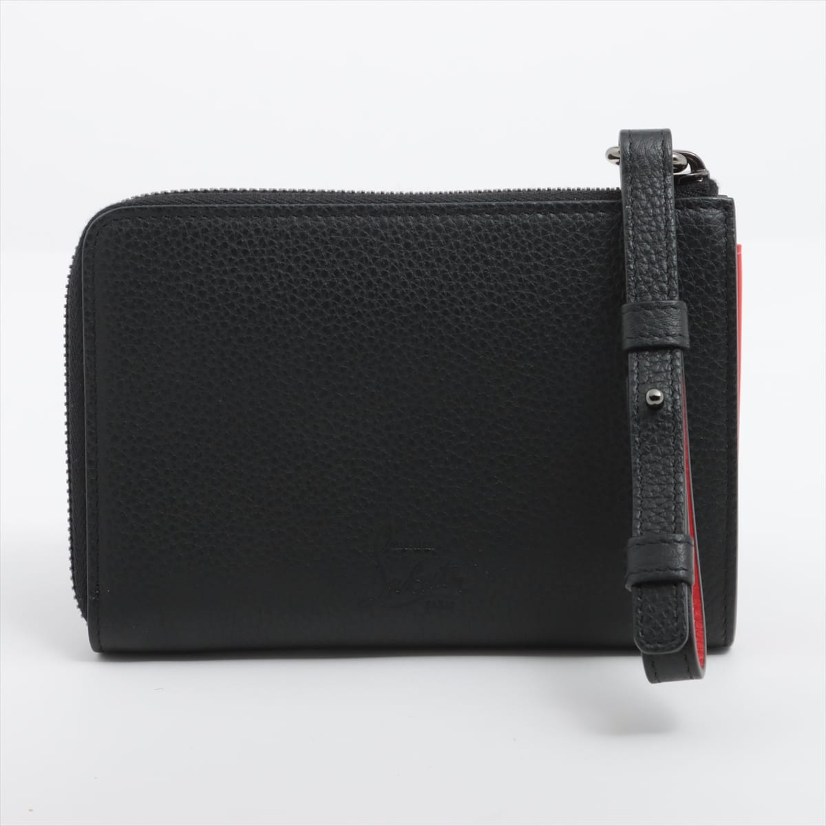 Christian Louboutin Studs Leather Compact Wallet Black