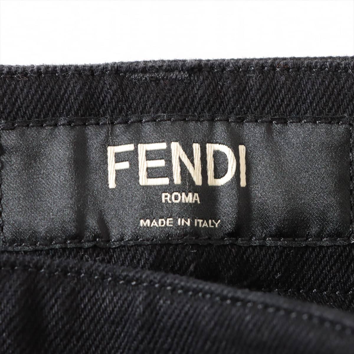Fendi 15 years Cotton & polyurethane Denim pants 30 Men's Black