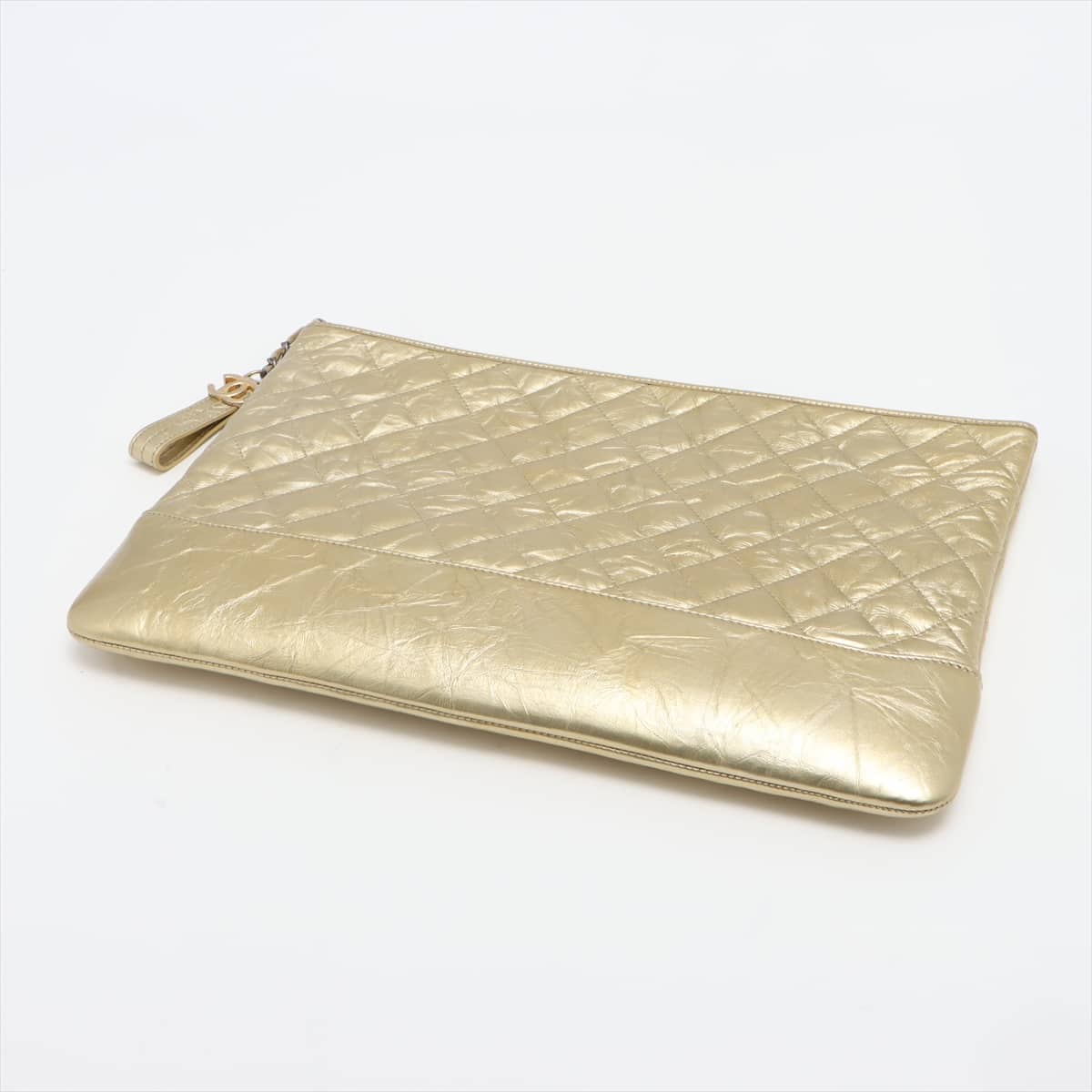 Chanel Gabrielle Doo Chanel Leather Clutch bag Matelasse Gold Silver Metal fittings 25XXXXXX