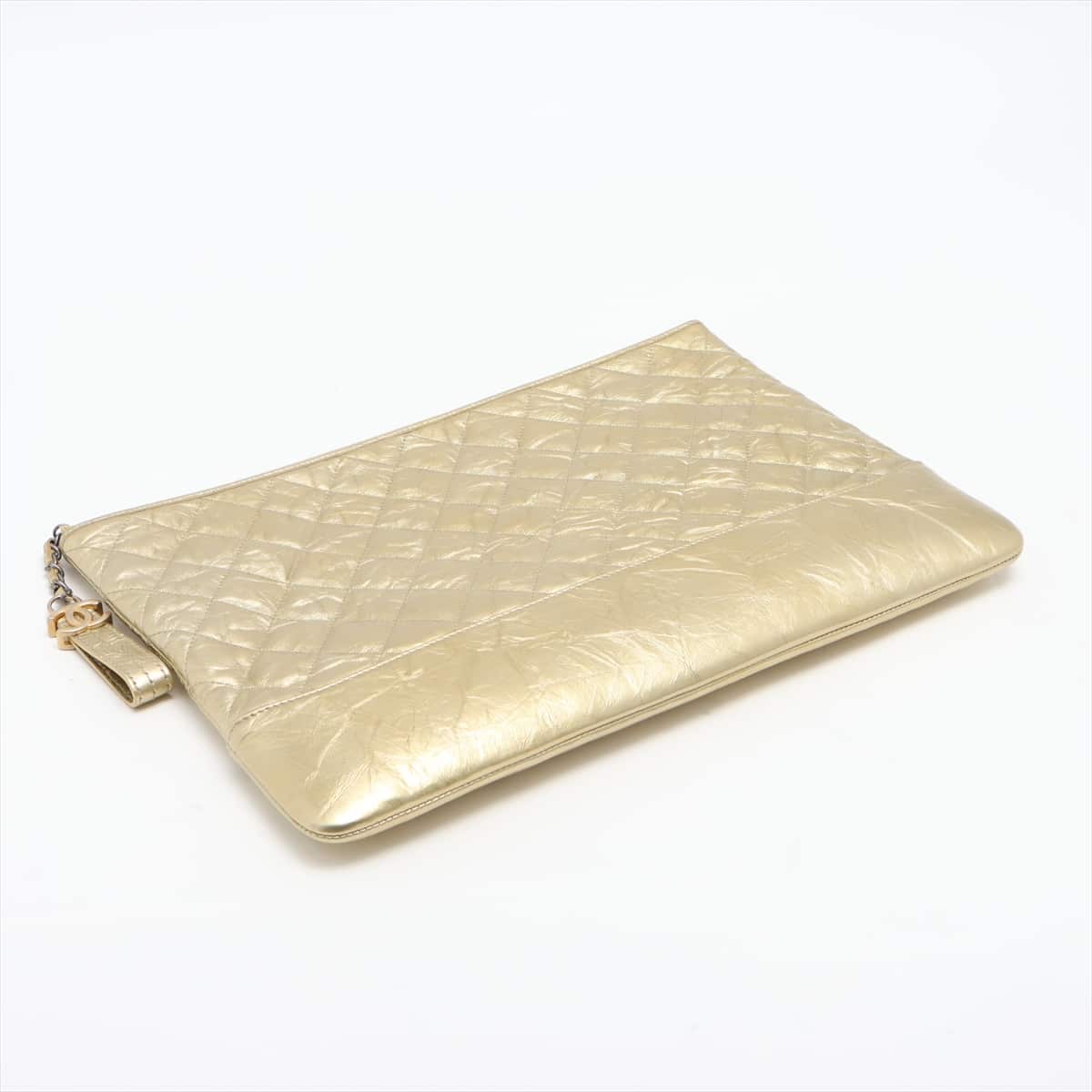 Chanel Gabrielle Doo Chanel Leather Clutch bag Matelasse Gold Silver Metal fittings 25XXXXXX