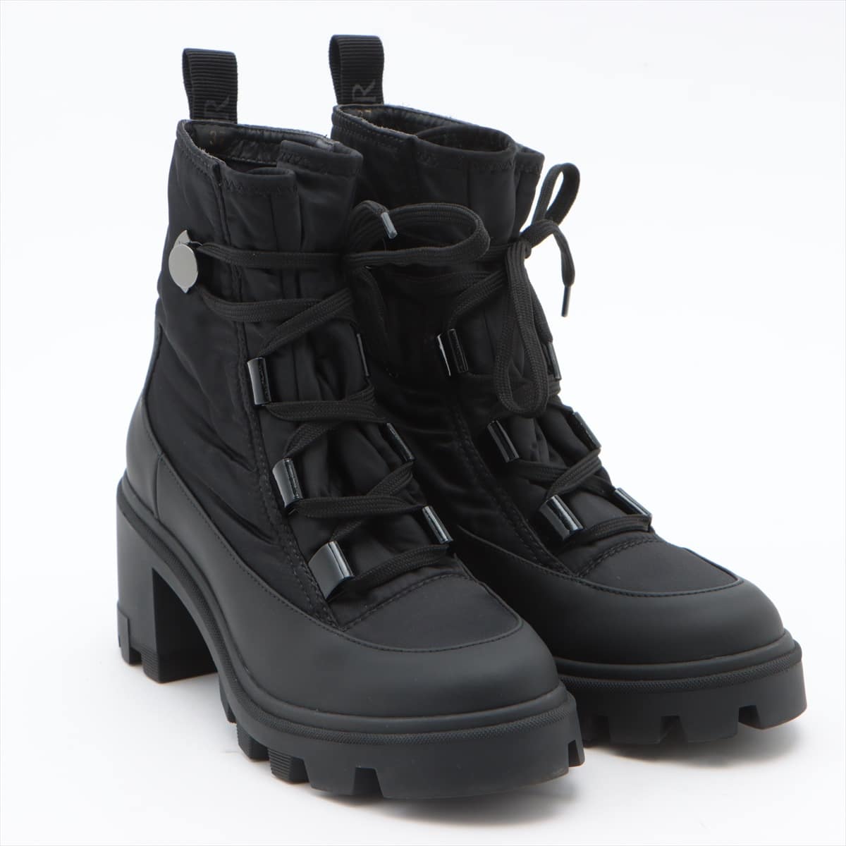 Moncler Nylon x Rubber Boots 37 Ladies' Black CHERYNE