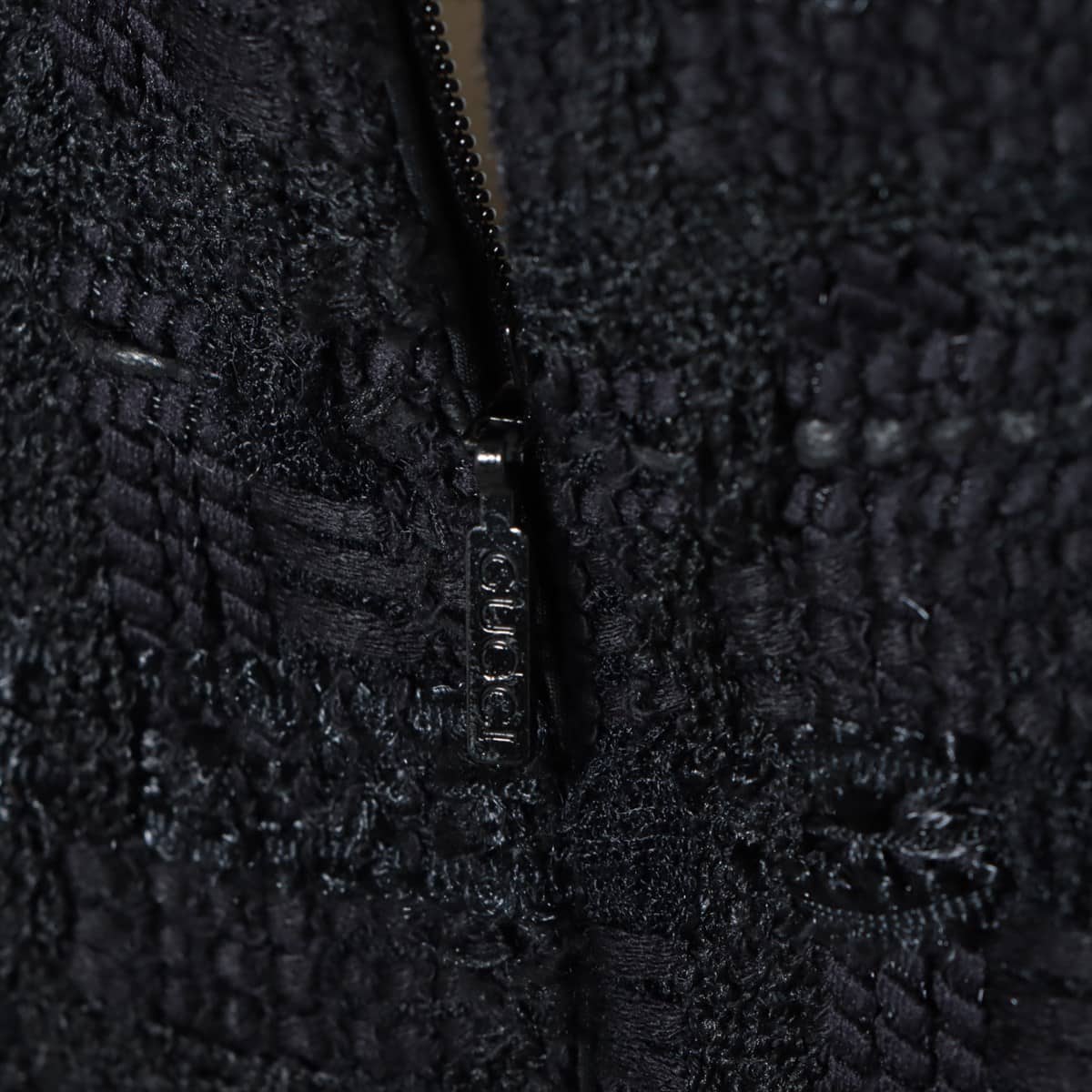 Gucci Interlocking G 18 years Tweed Dress 36 Ladies' Black  572364