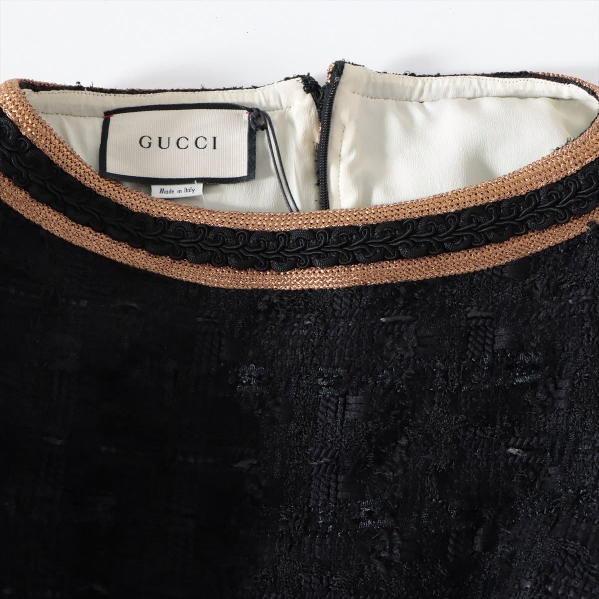 Gucci Interlocking G 18 years Tweed Dress 36 Ladies' Black  572364