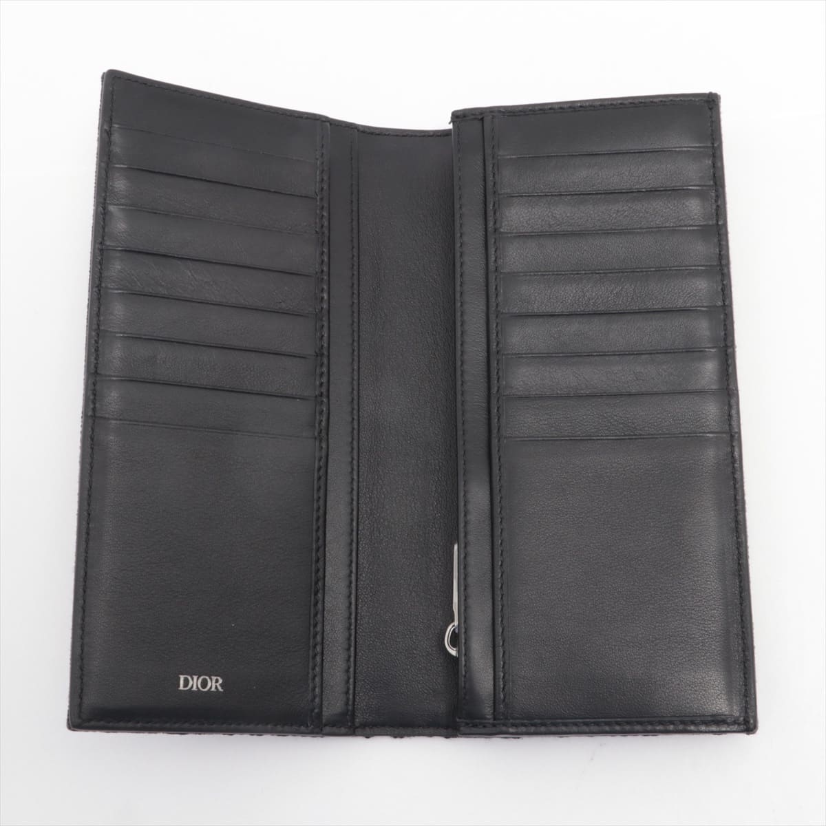 DIOR Oblique Canvas & leather Wallet Black