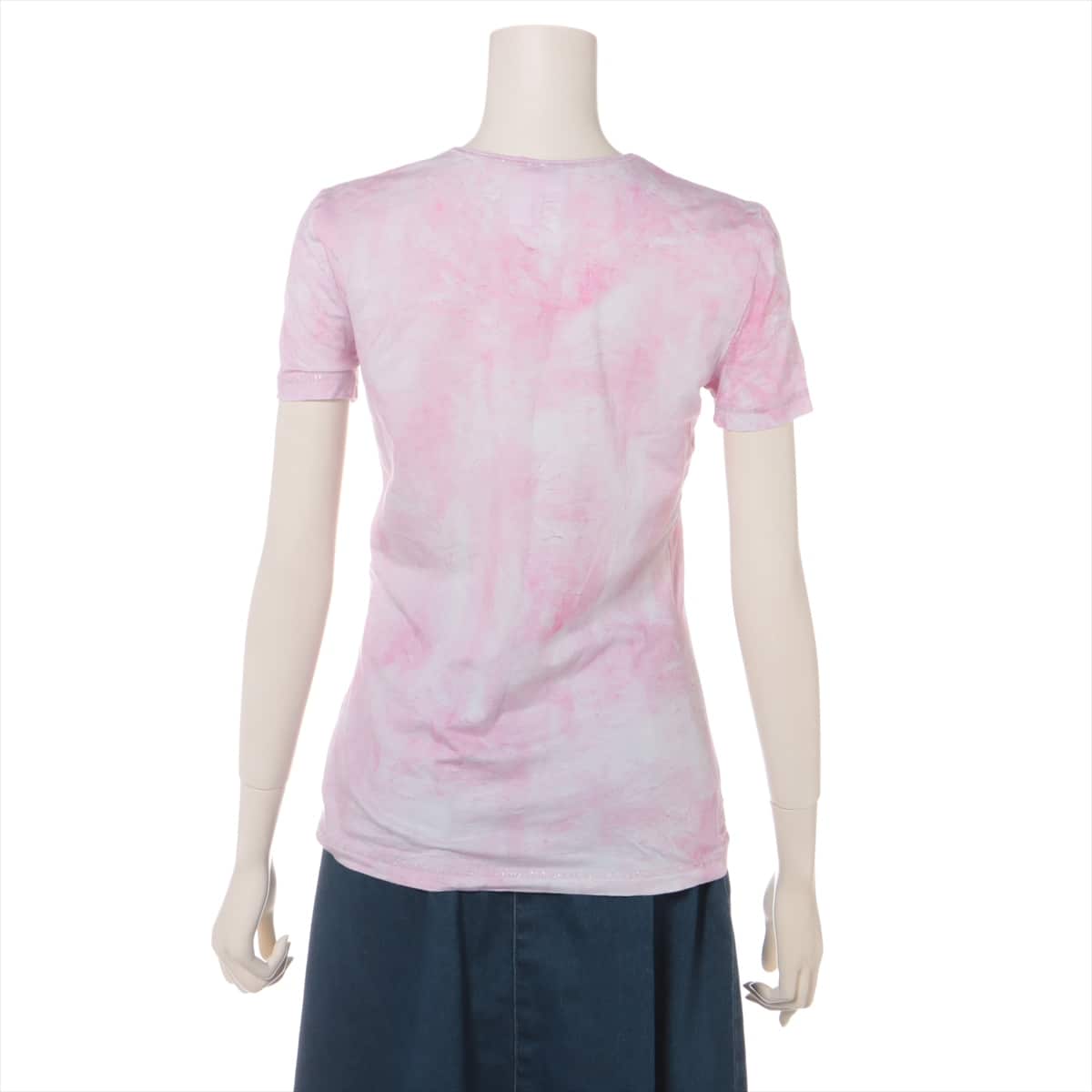 Chanel Coco Mark 09C Cotton & polyurethane T-shirt 38 Ladies' Pink  Tie-dye