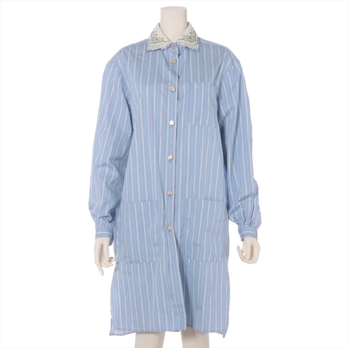 Gucci Cotton Shirt dress 36 Ladies' Blue  705696 sailor detachable