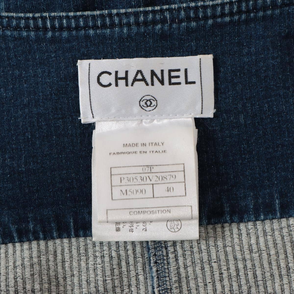 Chanel P30 Cotton & polyurethane Jumpsuit 40 Ladies' Blue  Coco Button