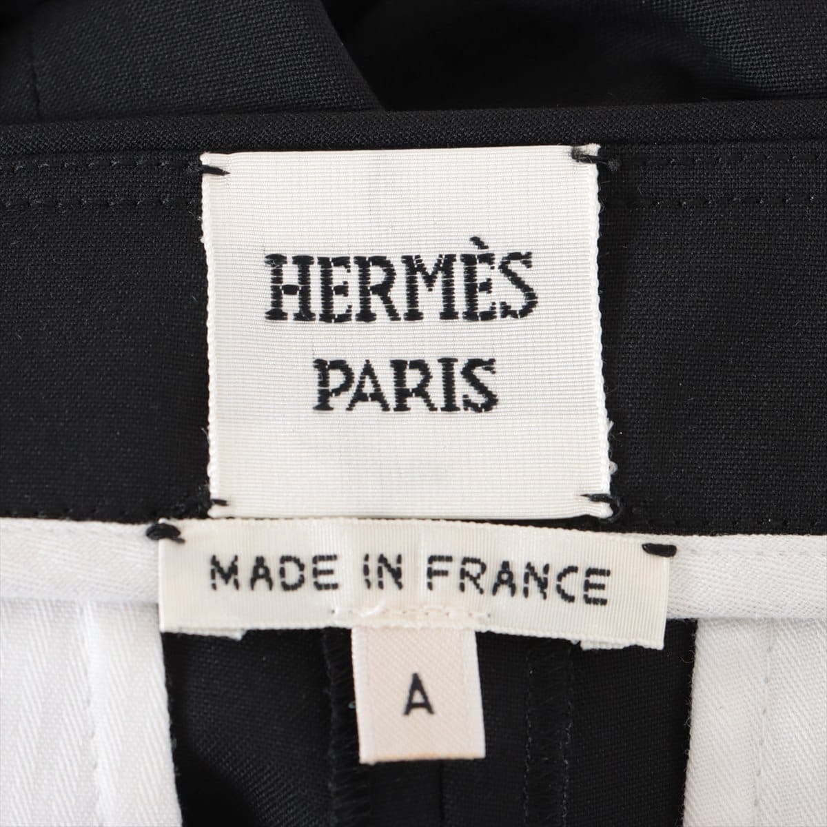Hermès Wool Pants 38 Ladies' Black  Serie button