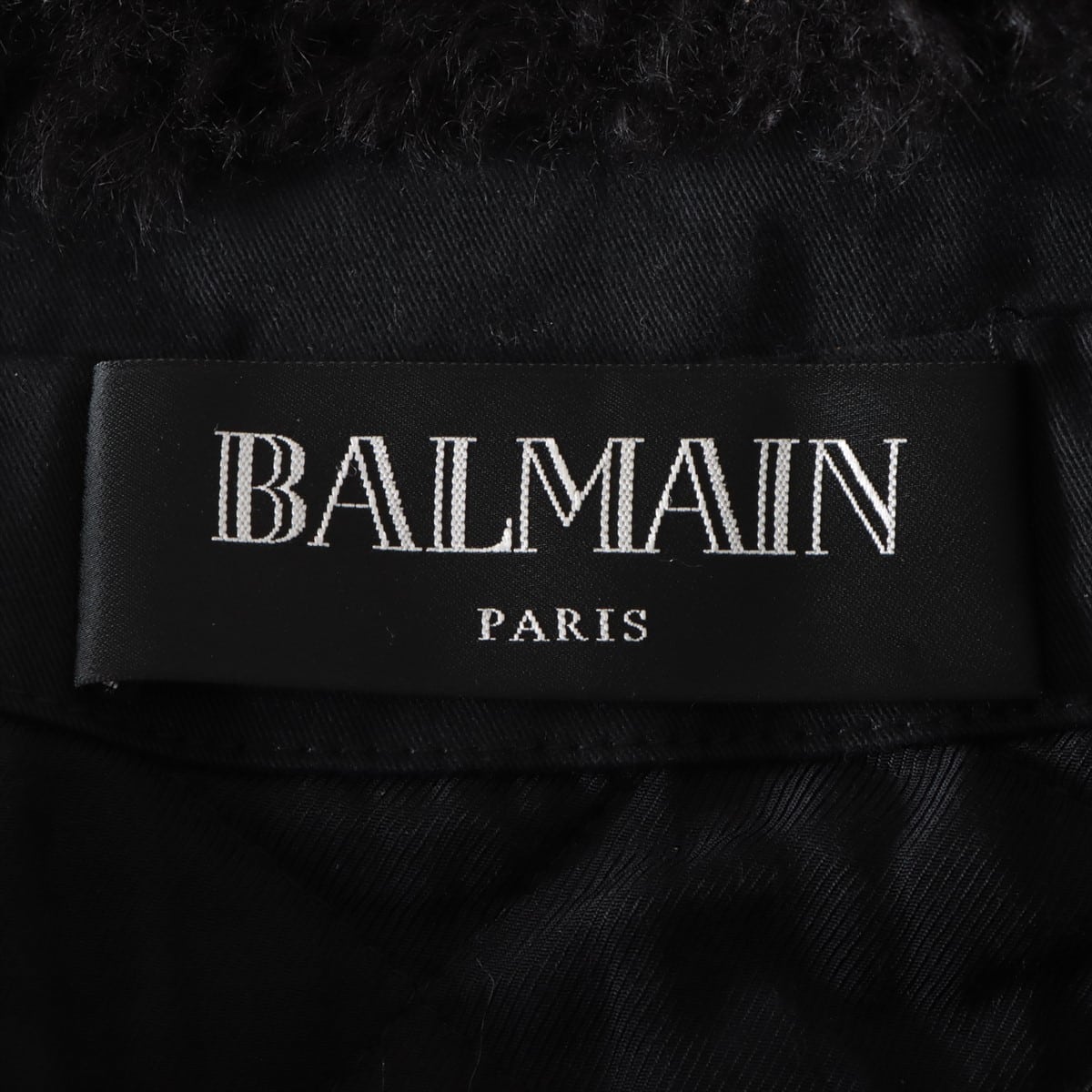 Balmain Cotton & wool Jacket 34 Ladies' Black  Gold button Mouton