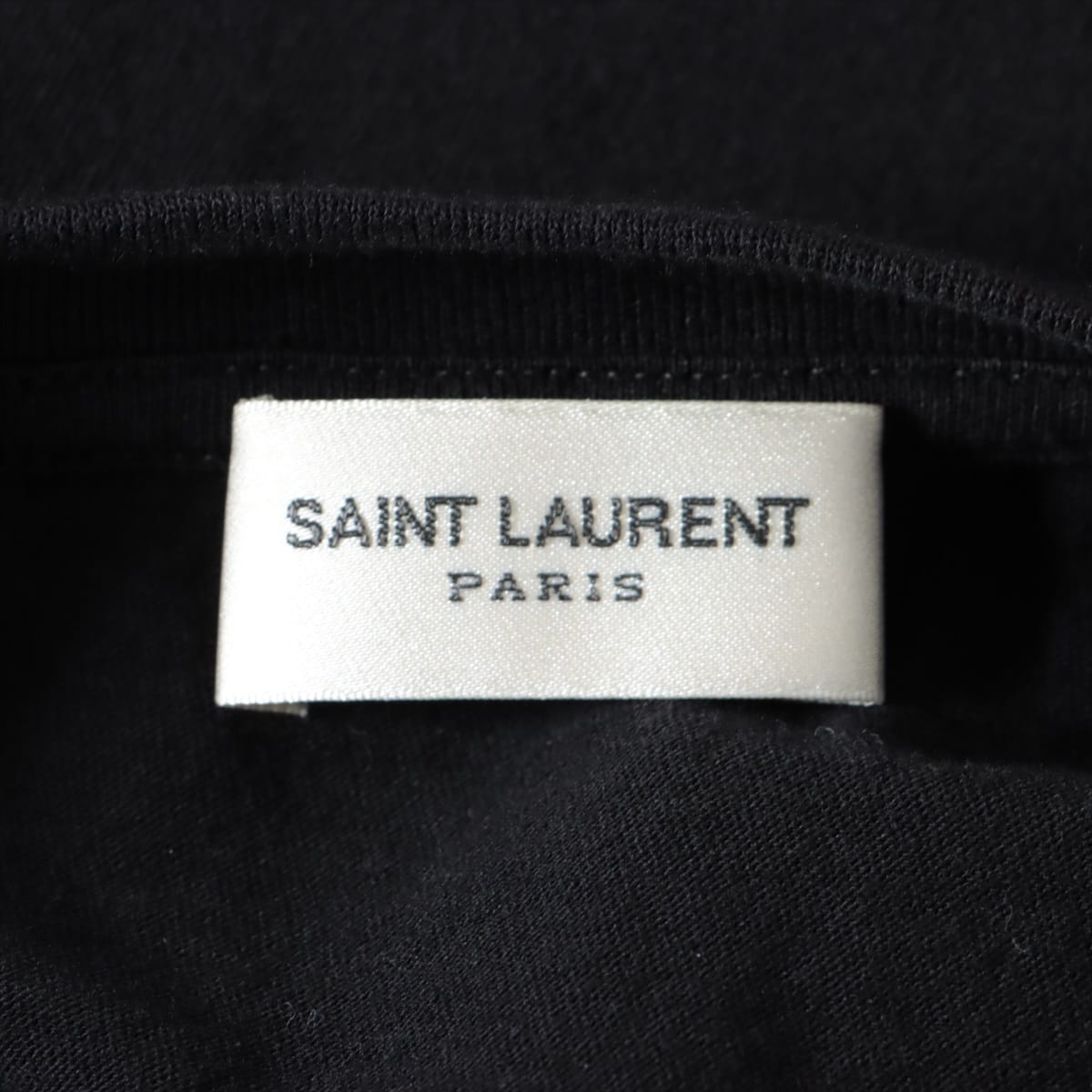 Saint Laurent Paris 18 years Cotton T-shirt S Men's Black  530209