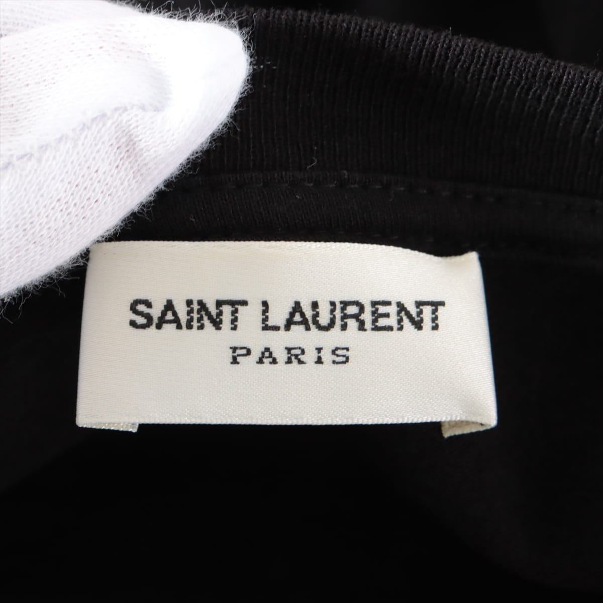 Saint Laurent Paris 17 years Cotton T-shirt S Men's Black
