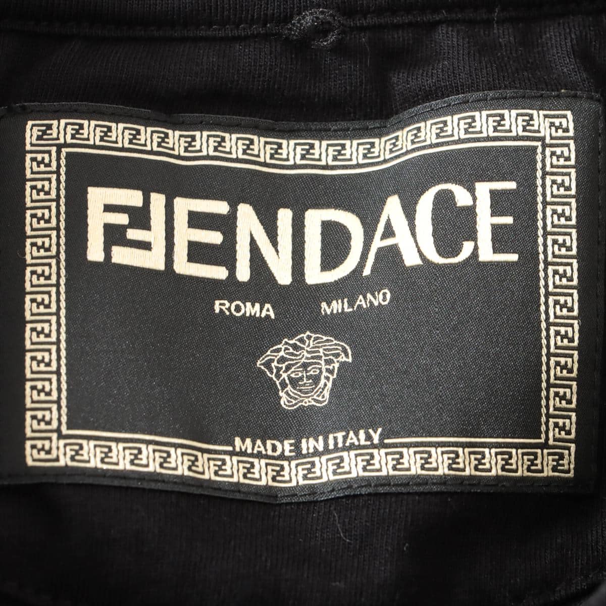 Fendi x Versace ZUCCa 22 years Cotton T-shirt S Ladies' Black