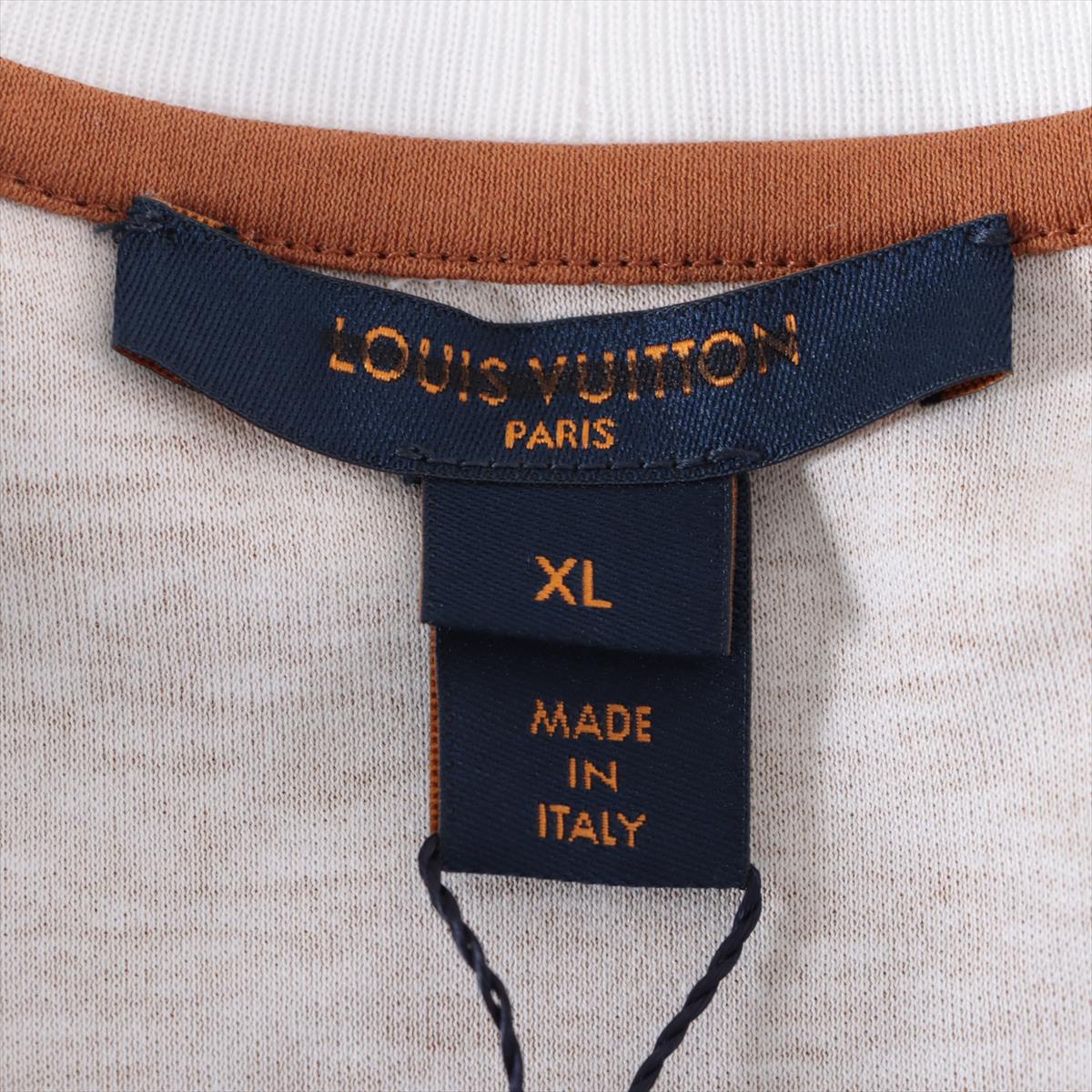 Louis Vuitton 19SS Cotton T-shirt XL Ladies' White x brown  RW191W