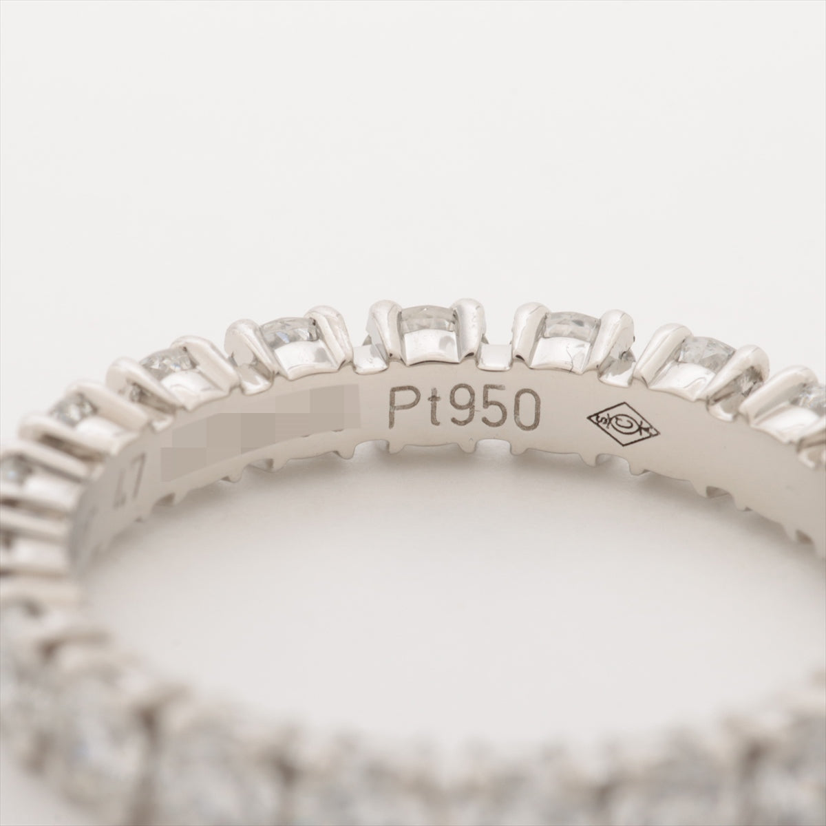 Cartier Destiné Full Eternity Diamond Ring Pt950 2.5g 47