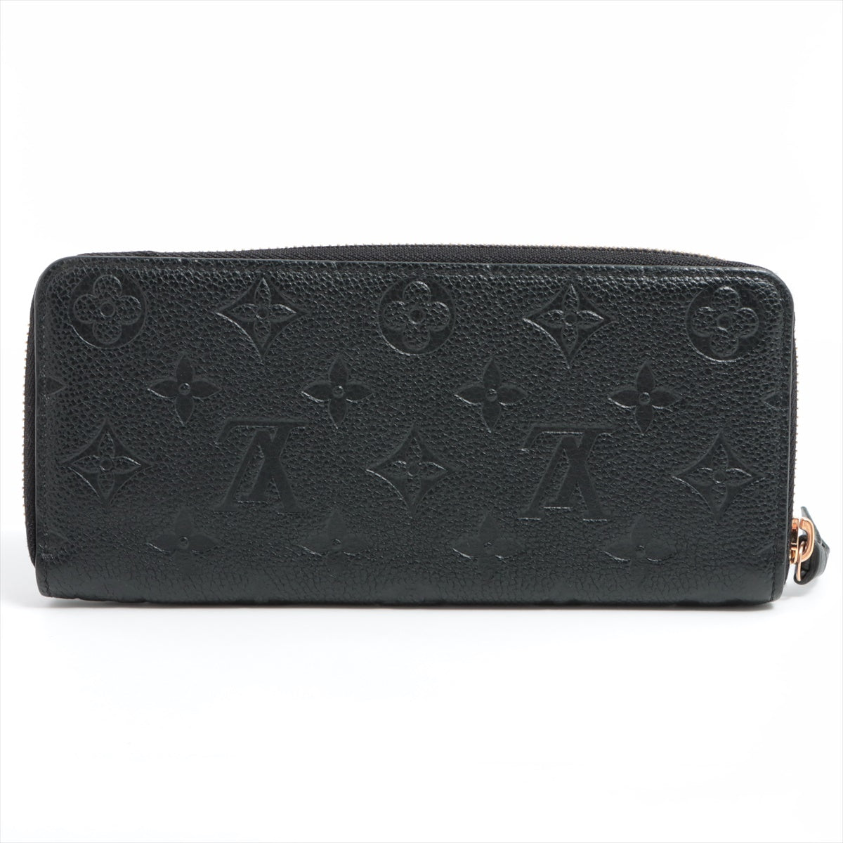 Louis Vuitton Monogram Empreinte Wallet Clemence M60171 Noir Zip Round Wallet
