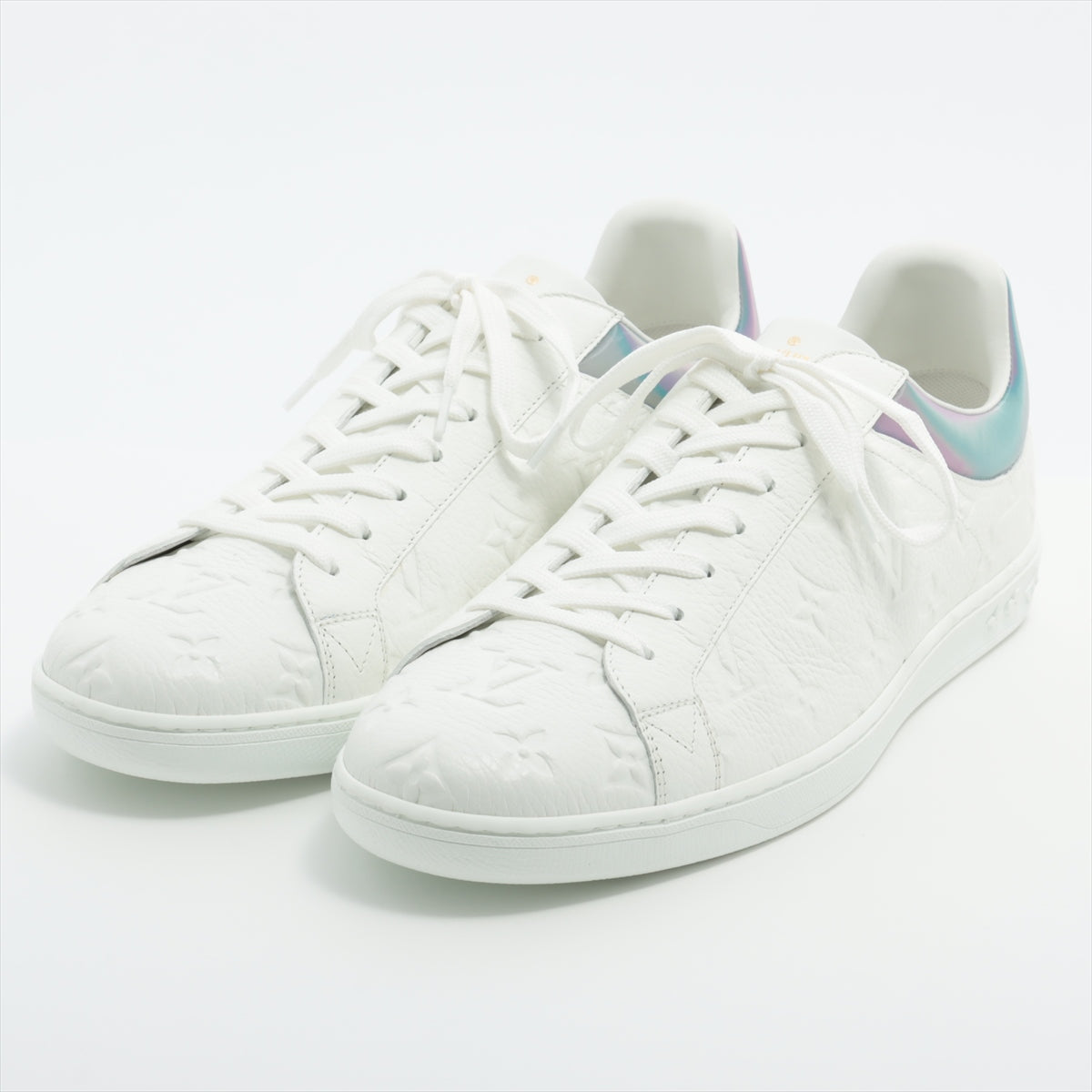Louis Vuitton Luxembourg Line 20 years Leather Sneakers 10 Men's White MS0250 Monogram