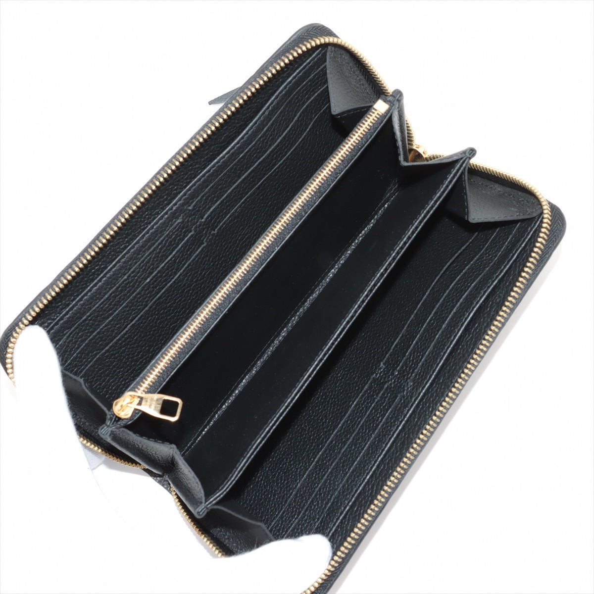 Louis Vuitton Monogram Empreinte Zippy Wallet M61864 Noir Zip Round Wallet