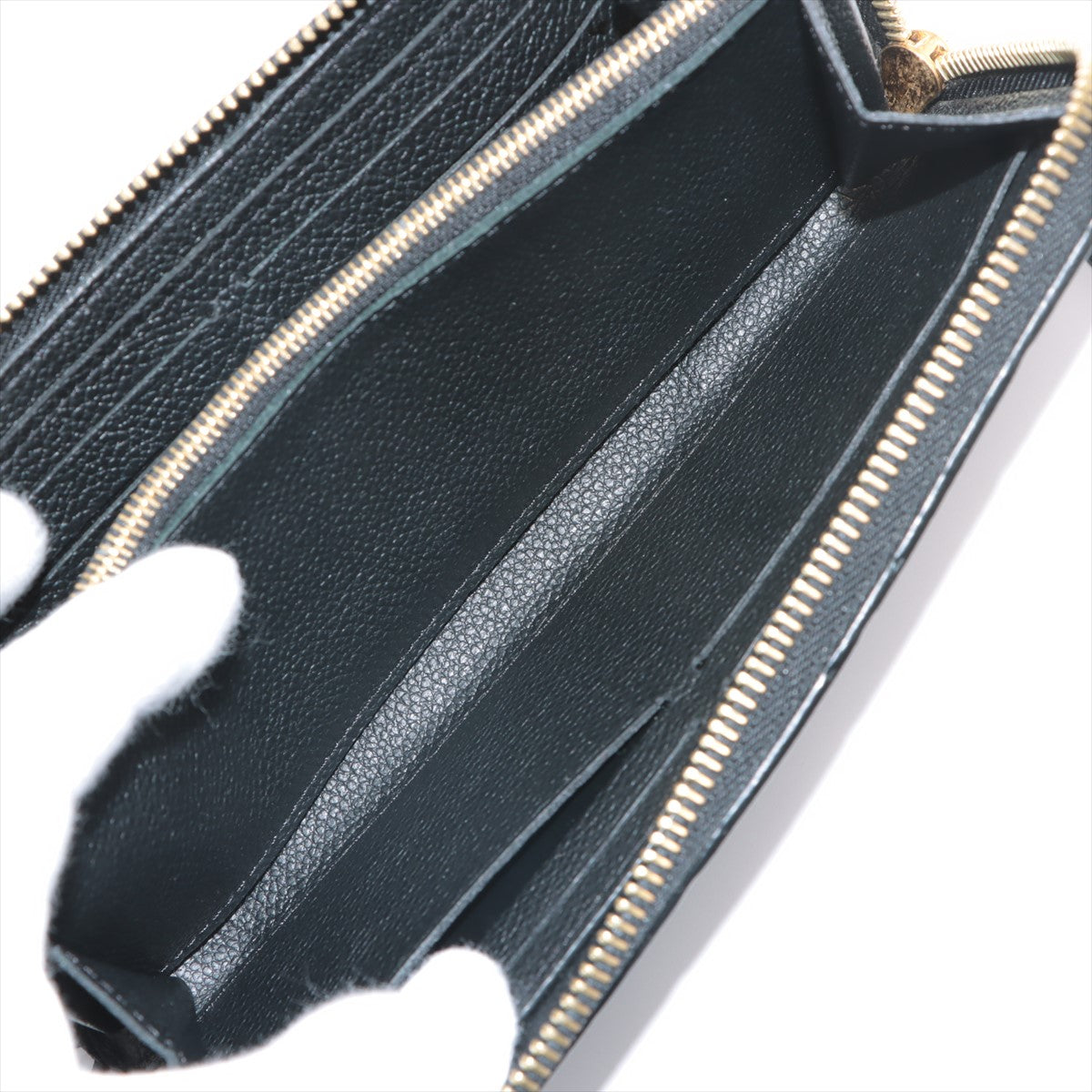Louis Vuitton Monogram Empreinte Wallet Clemence M60171 Noir Zip Round Wallet