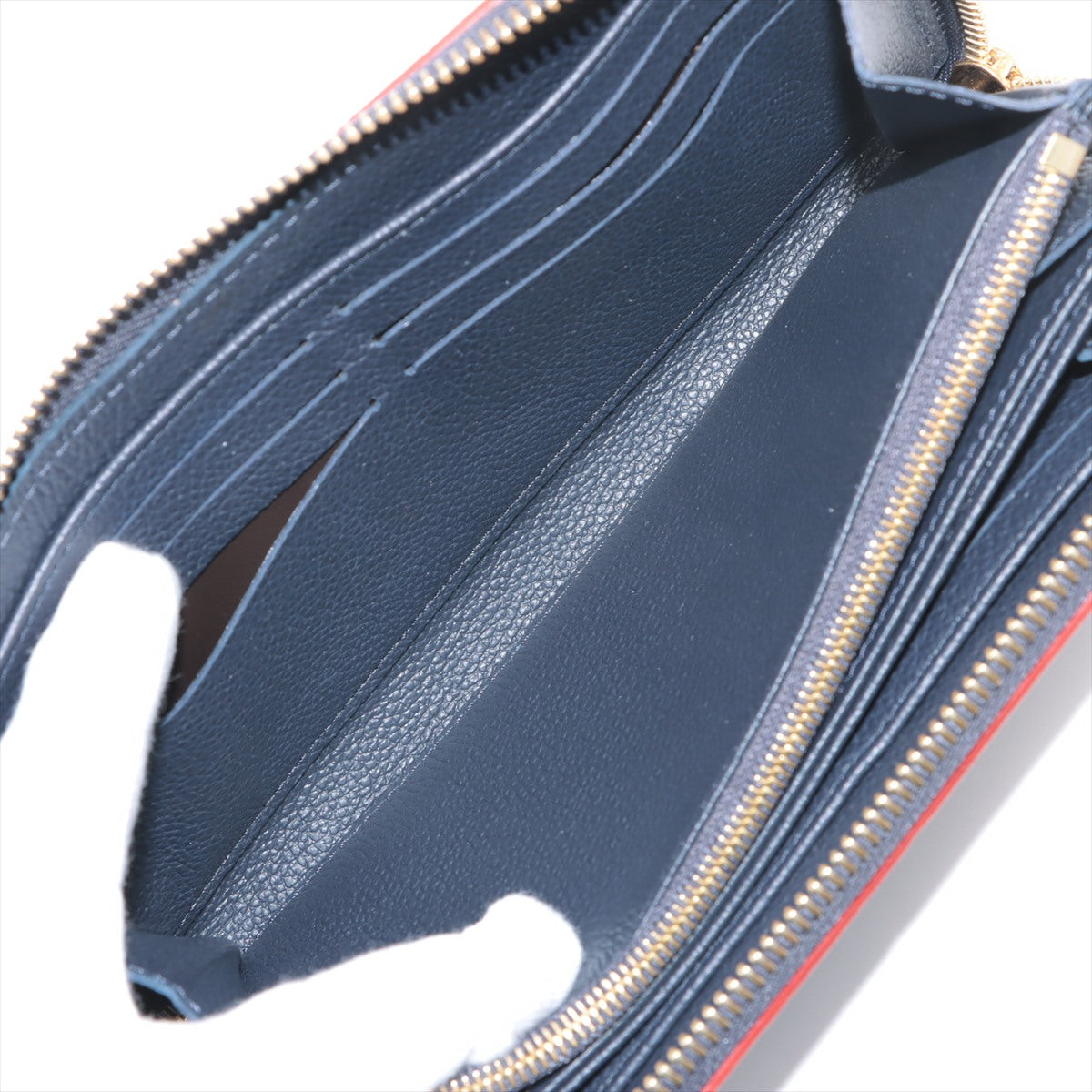 Louis Vuitton Monogram Empreinte Zippy Wallet M62121 Marine Rouge Zip Round Wallet