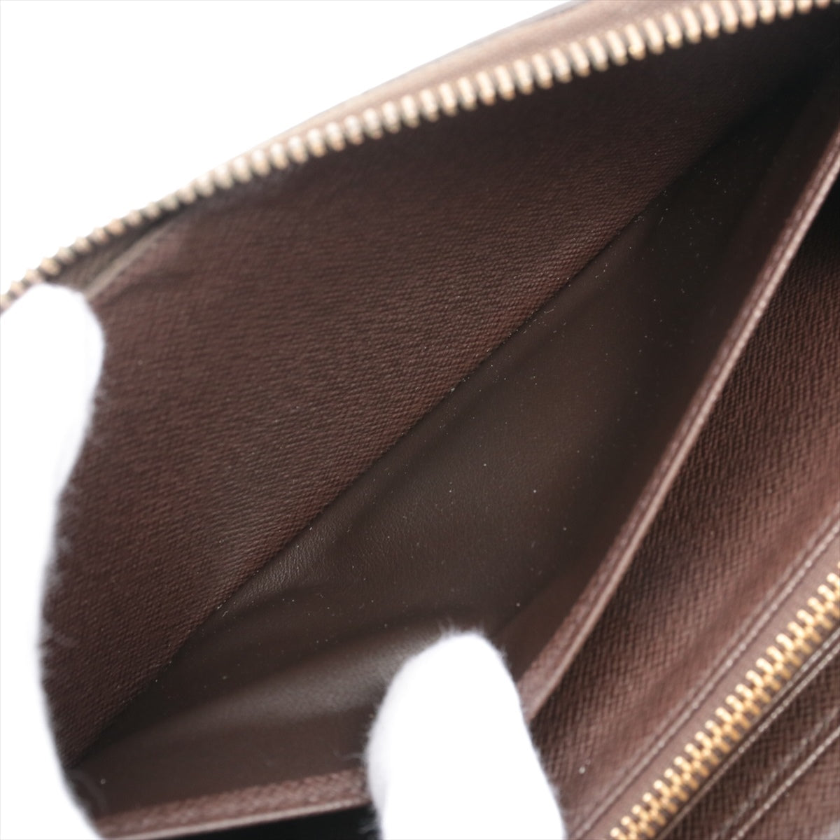 Louis Vuitton Damier Zippy Wallet N60015 Brown Zip Round Wallet