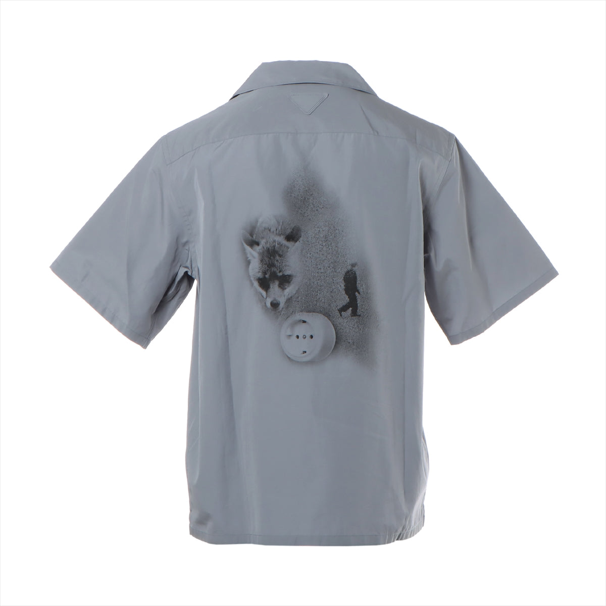 Prada 22SS Cotton Shirt M Men's Grey  UCS414