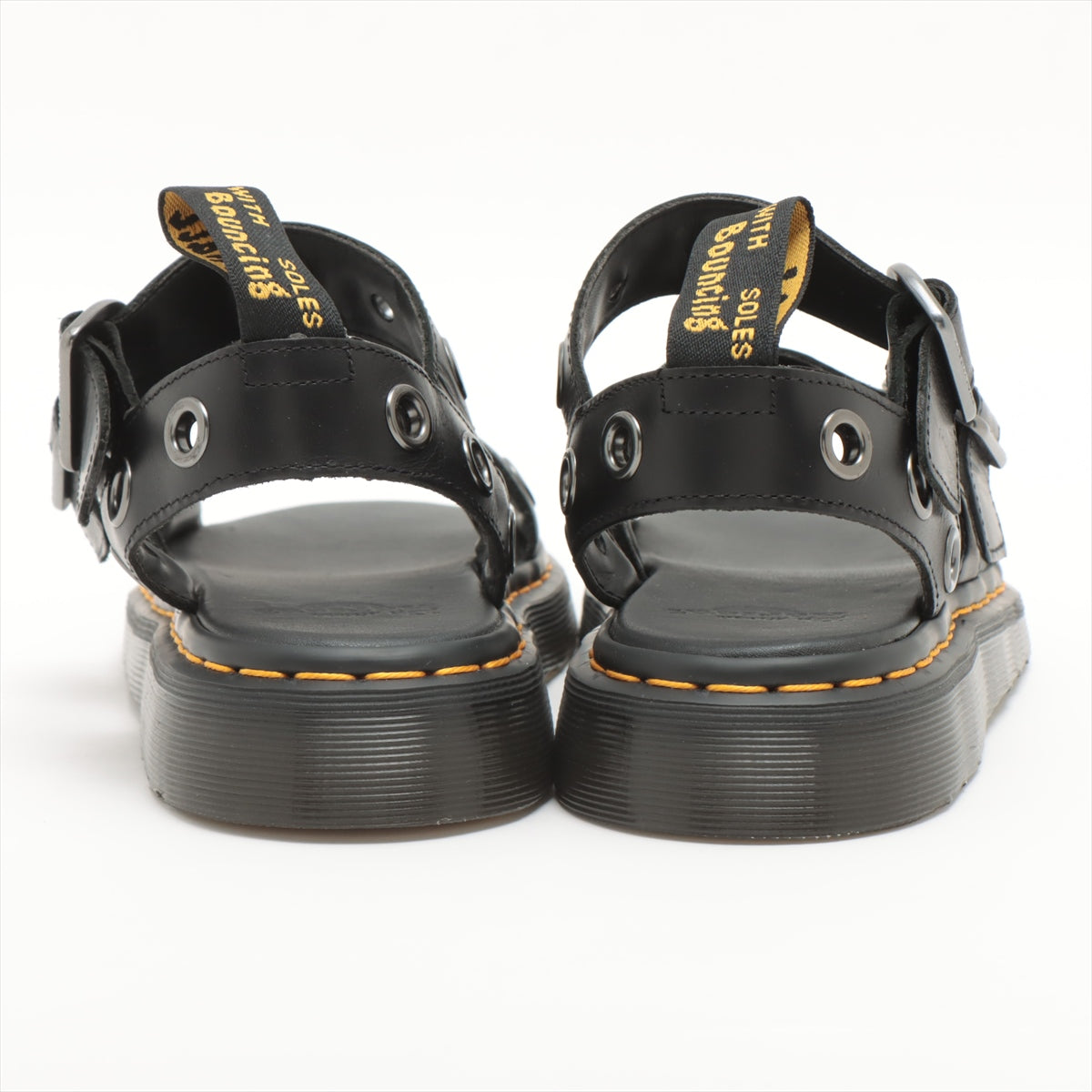 Dr. Martens Leather Sandals UK6 Ladies' Black GRYPHON HDW