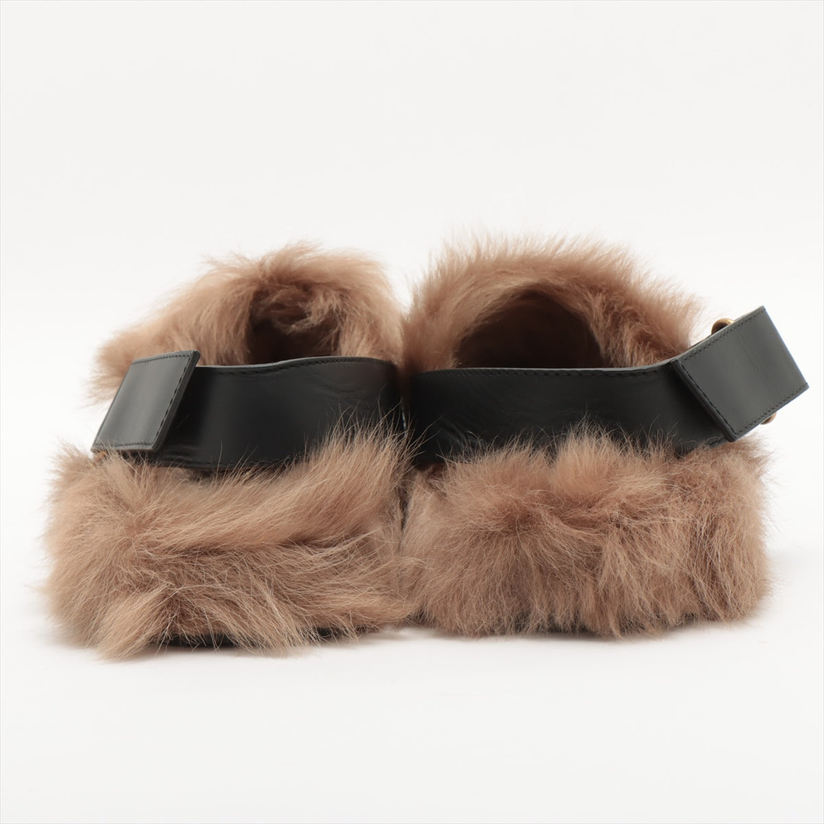 Gucci Princetown Leather Mule Unknown size Men's Black Fur Horsebit